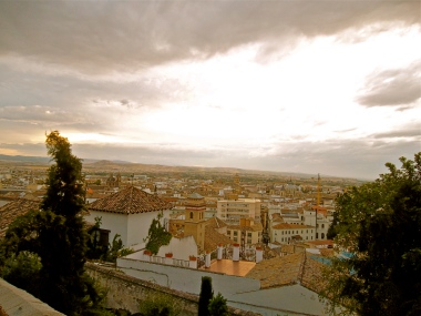 Looking down at Granada